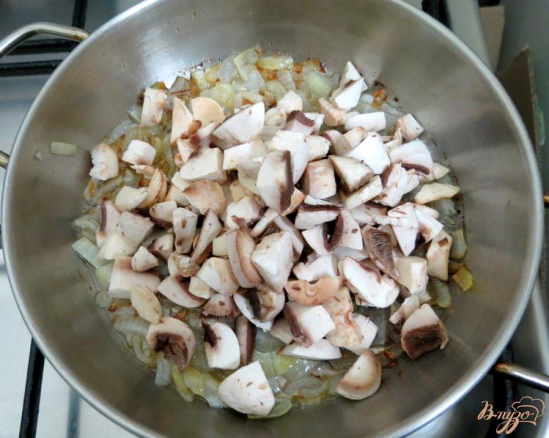 Фото приготовление рецепта: Закуска из лаваша с грибами шаг №4