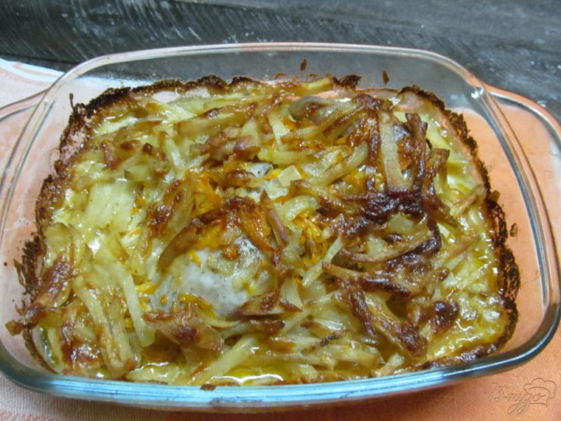 Фото приготовление рецепта: Запеканка с цыпленком и картофелем шаг №10