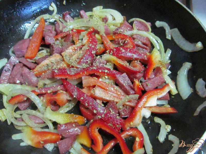 Фото приготовление рецепта: Теплый салат с тыквой и куриной печенью шаг №5