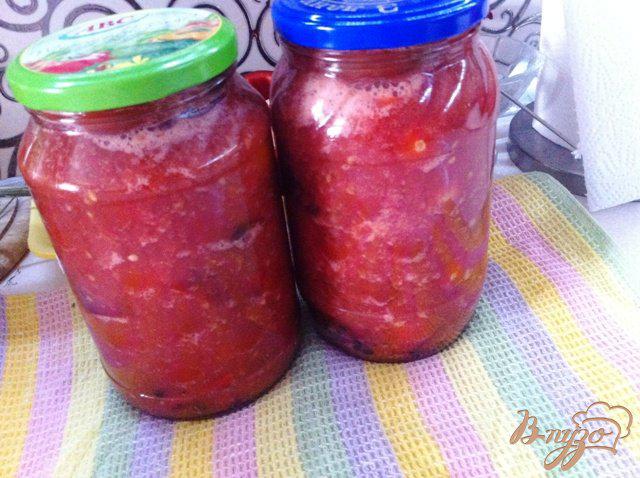 Фото приготовление рецепта: Помидоры черри в томатной заливке с болгарским перцем шаг №9