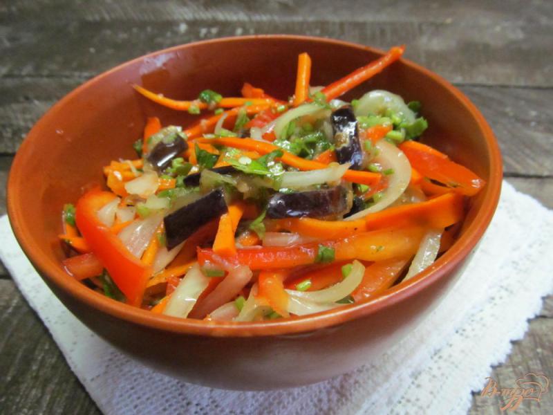 Фото приготовление рецепта: Салат из жаренных баклажанов шаг №6