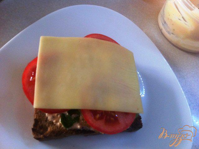 Фото приготовление рецепта: Сэндвич с лососем шаг №10
