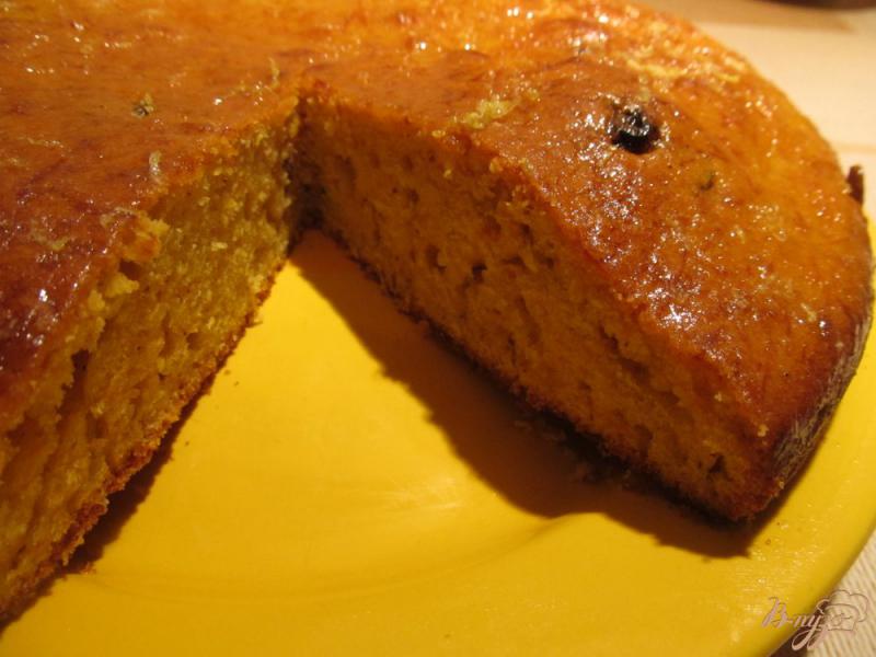 Фото приготовление рецепта: Тыквенный пирог в лимонной глазури шаг №9