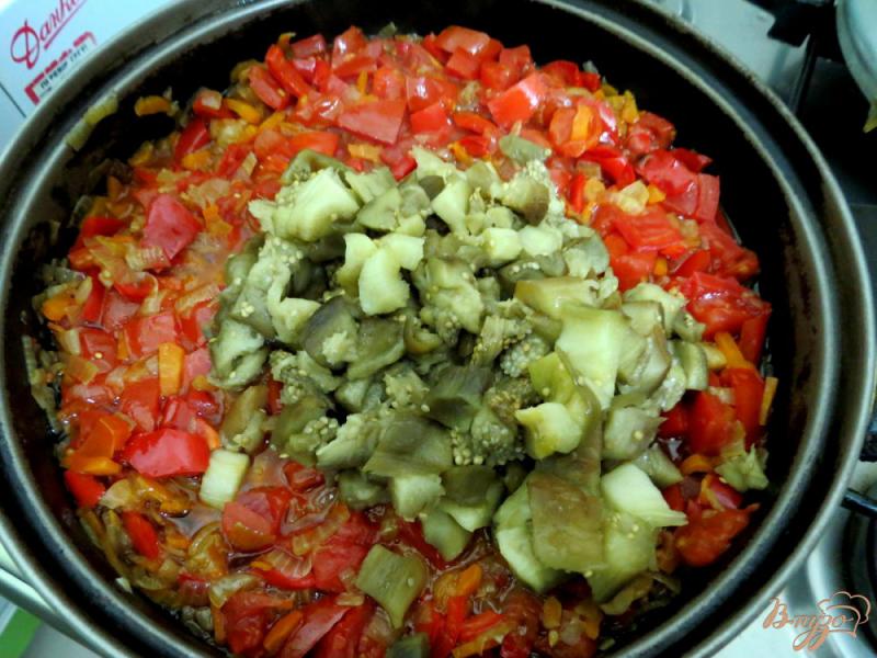 Фото приготовление рецепта: Баклажаны с овощами шаг №9