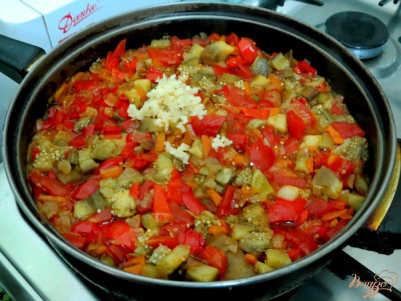 Фото приготовление рецепта: Баклажаны с овощами шаг №10