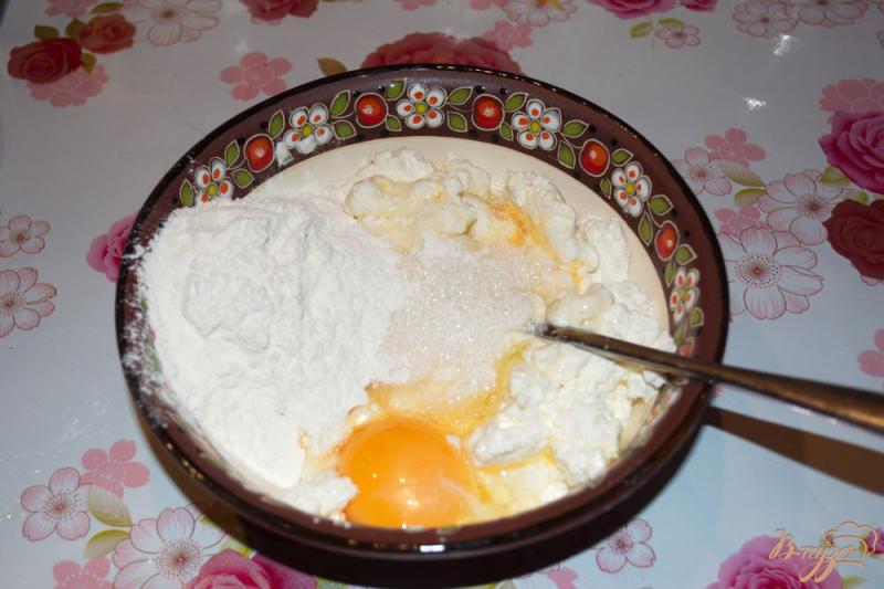 Фото приготовление рецепта: Творожные вареники с вишневым вареньем шаг №1
