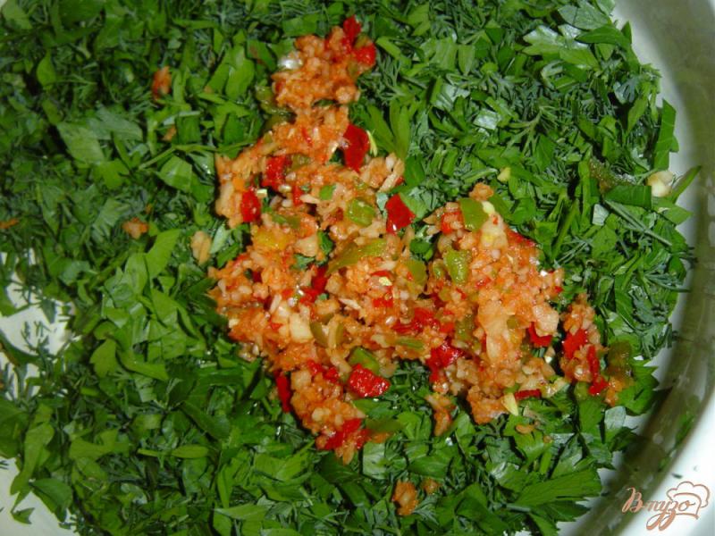 Фото приготовление рецепта: Квашеные  зеленые помидоры шаг №5