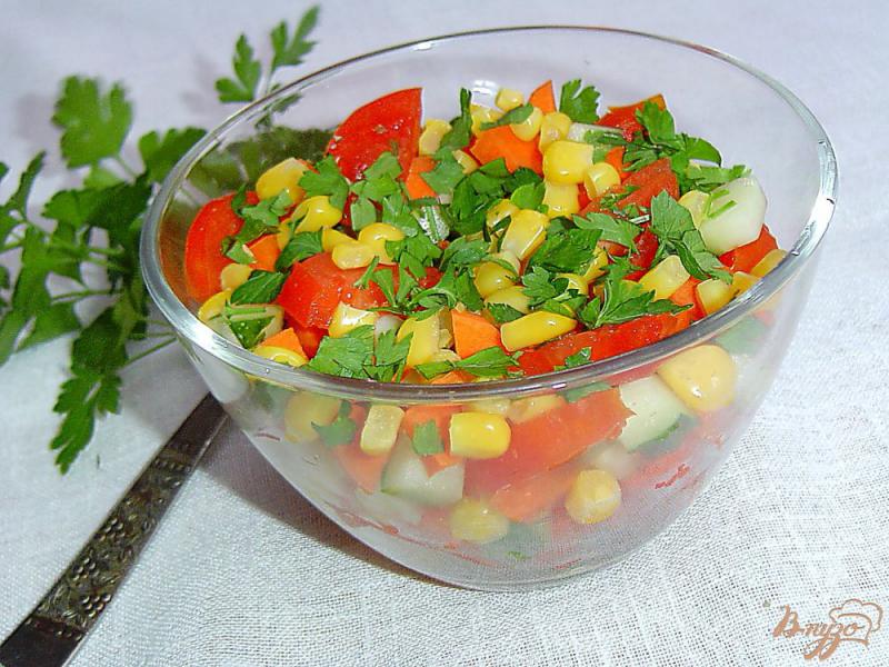 Фото приготовление рецепта: Овощной салат «Краски осени» шаг №6