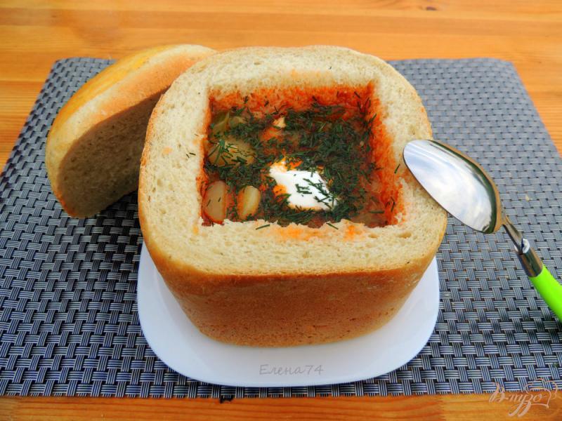 Фото приготовление рецепта: Пряный хлебный горшочек для супа шаг №6