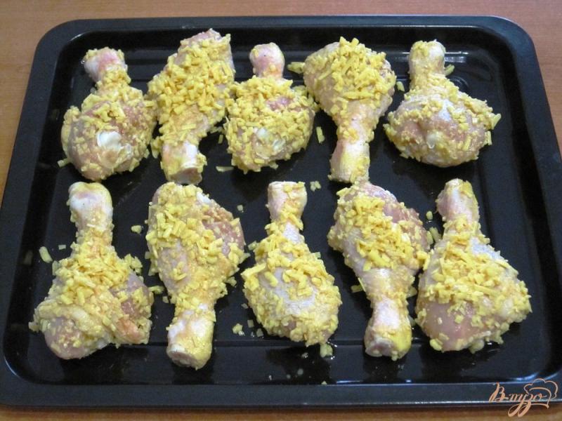 Фото приготовление рецепта: Куриные ножки с сыром в духовке шаг №7