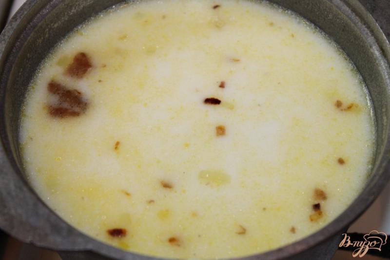 Фото приготовление рецепта: Сливочный суп с овощами и копченой свиной вырезкой шаг №5