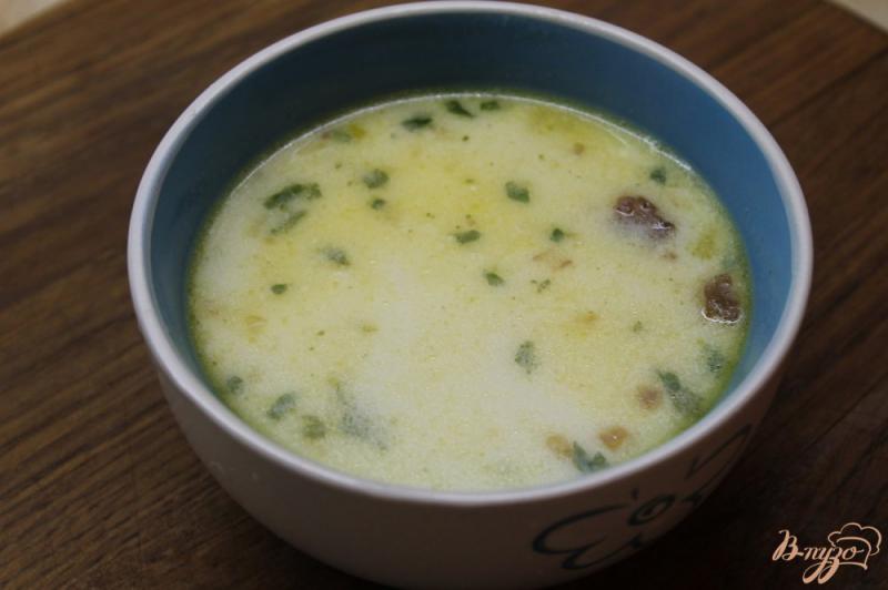Фото приготовление рецепта: Сливочный суп с овощами и копченой свиной вырезкой шаг №7