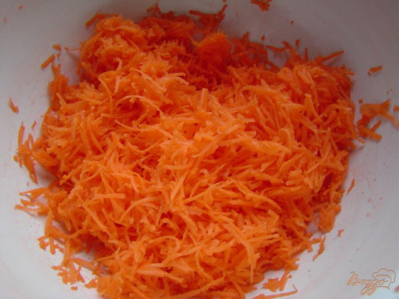 Фото приготовление рецепта: Морковные оладьи с овсяными хлопьями шаг №2