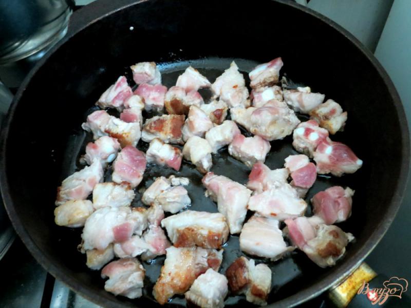 Фото приготовление рецепта: Капуста тушёная со свининой, томатом и сметаной шаг №2