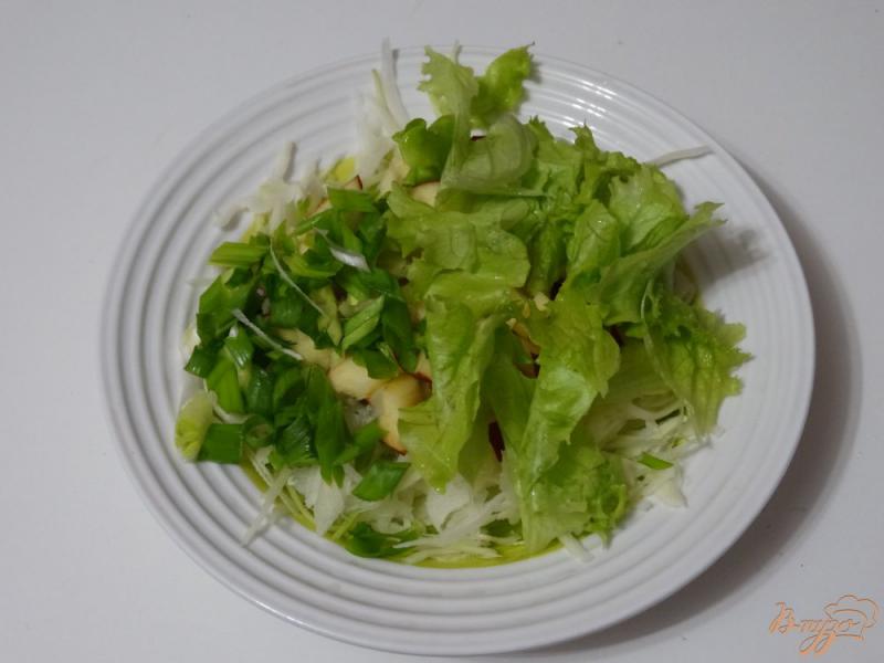 Фото приготовление рецепта: Капустный салат с яблоком и клюквой шаг №3