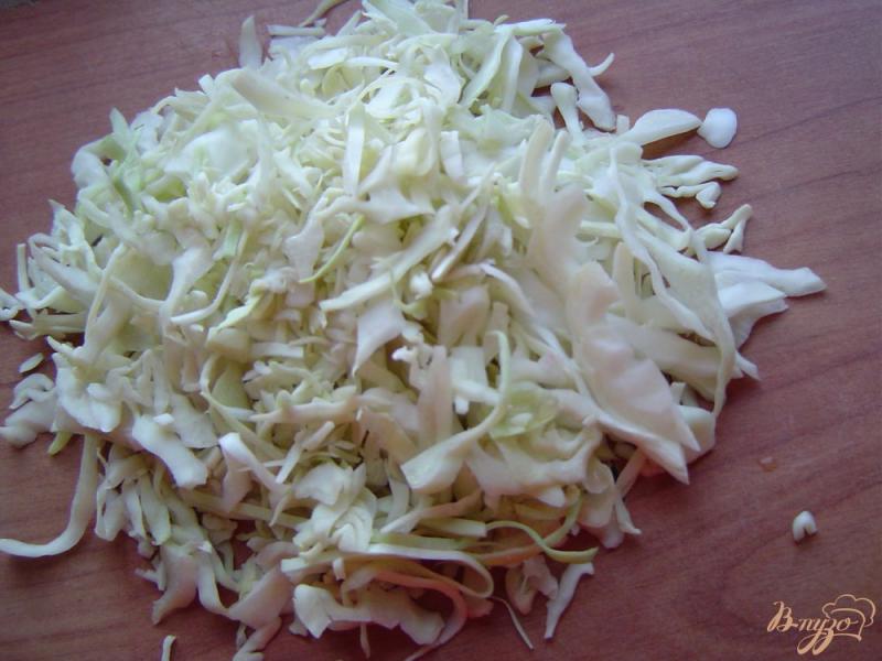 Фото приготовление рецепта: Салат из моркови, капусты и копченого колбасного сыра шаг №1