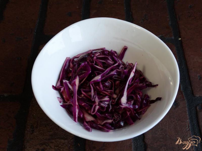 Фото приготовление рецепта: Салат с красной капустой и сыром шаг №1