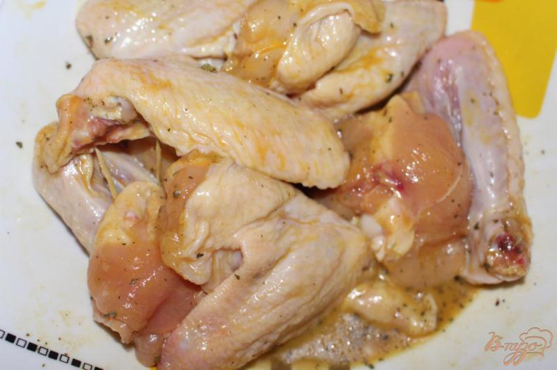 Фото приготовление рецепта: Куриные крылышки в медово-гочичном маринаде шаг №3