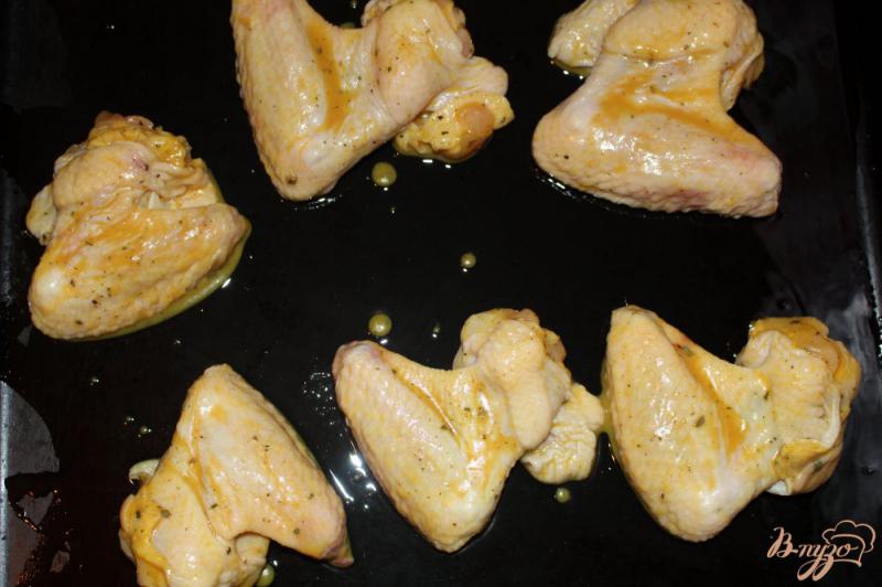 Фото приготовление рецепта: Куриные крылышки в медово-гочичном маринаде шаг №4
