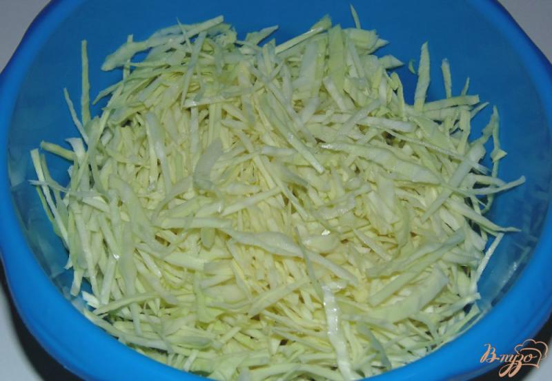 Фото приготовление рецепта: Капустный салат с копченым сыром и морковью шаг №1