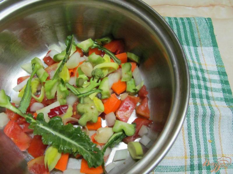 Фото приготовление рецепта: рагу из овощей и фруктов с мясом шаг №3