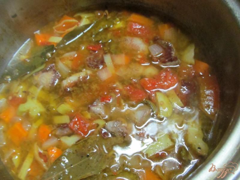 Фото приготовление рецепта: рагу из овощей и фруктов с мясом шаг №7