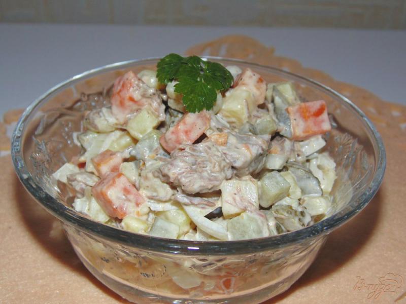 Фото приготовление рецепта: Мясной салат шаг №7