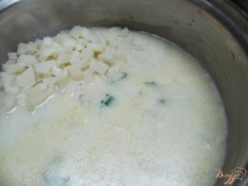 Фото приготовление рецепта: Сливочный суп с капустой и колбасой шаг №1