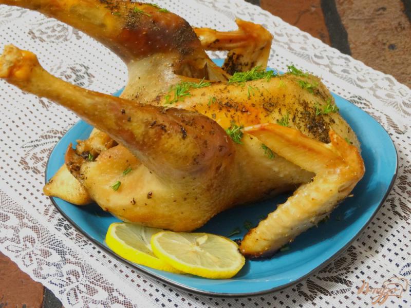 Фото приготовление рецепта: Цыпленок запеченный с лимоном в рукаве шаг №6