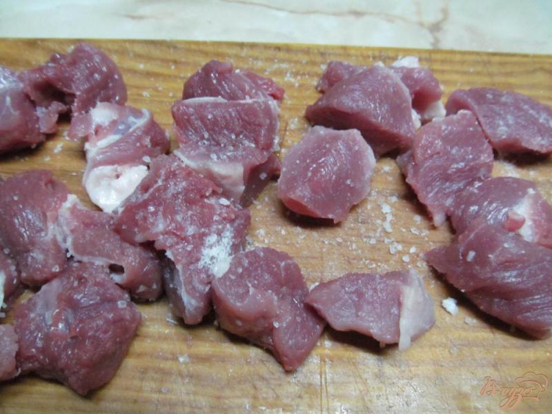 Фото приготовление рецепта: Тушенная свинина с луком и яблоком шаг №1