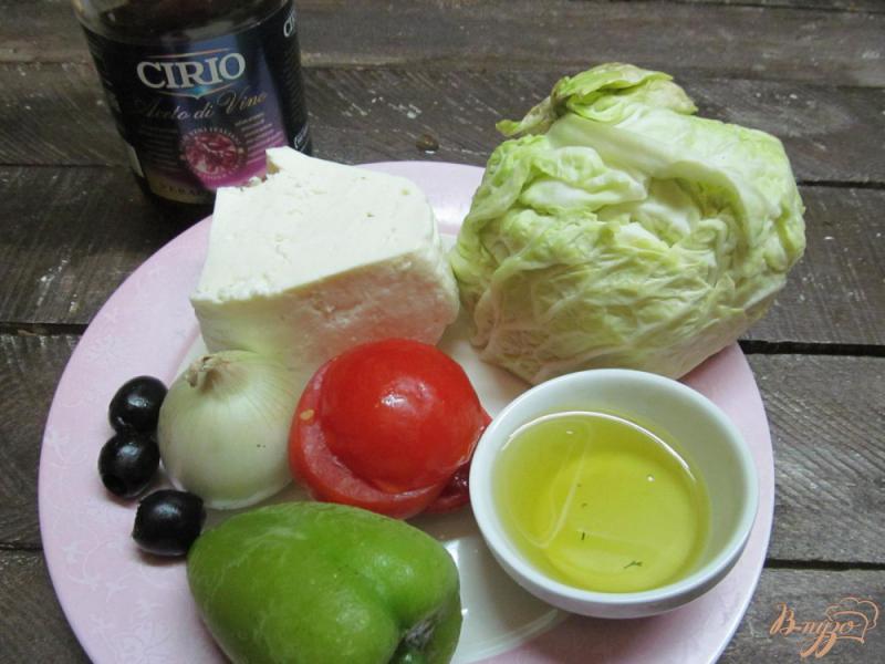 Фото приготовление рецепта: Салат из капусты помидора и перца шаг №1