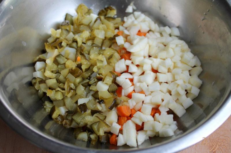 Фото приготовление рецепта: Винегрет из печеных овощей шаг №4