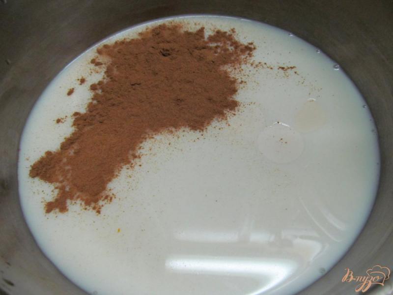 Фото приготовление рецепта: Напиток из тыквы на молоке с шоколадом шаг №3