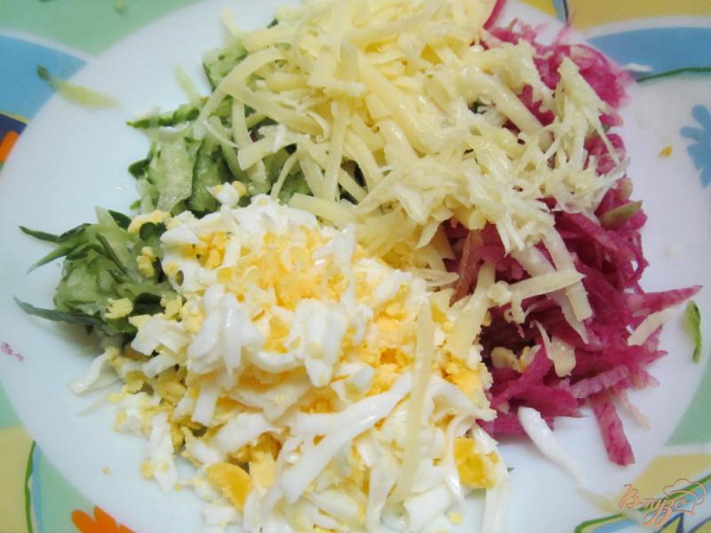 Фото приготовление рецепта: Салат из огурца и редьки шаг №2