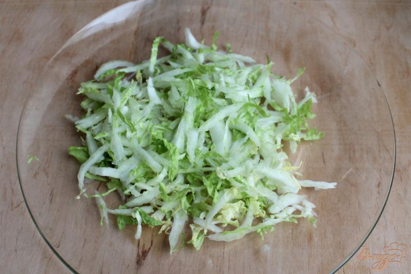 Фото приготовление рецепта: Зеленый салат с утиной грудкой и болгарским перцем шаг №1