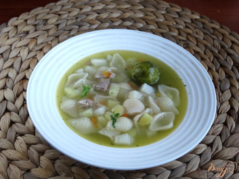 Фото приготовление рецепта: Суп с брюссельской капустой в мультиварке шаг №7