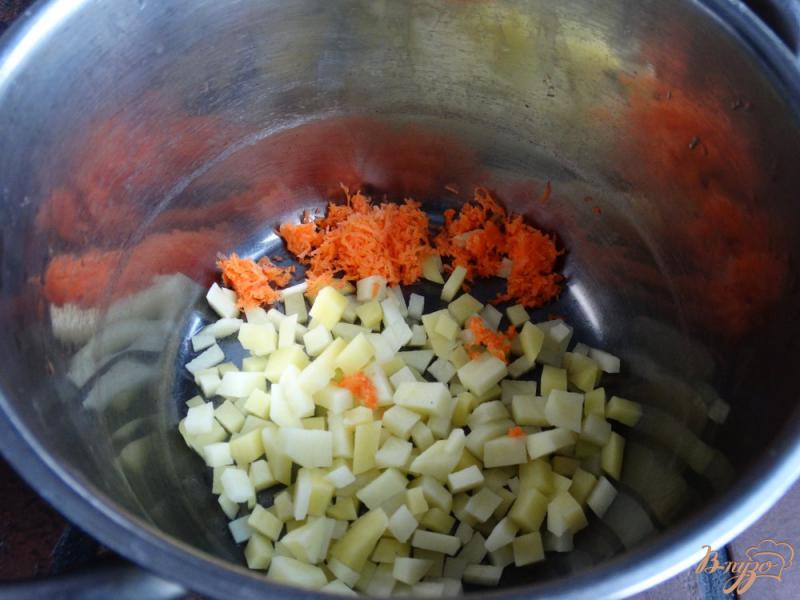 Фото приготовление рецепта: Суп с квашеной капустой, опятами и кус-кусом шаг №1