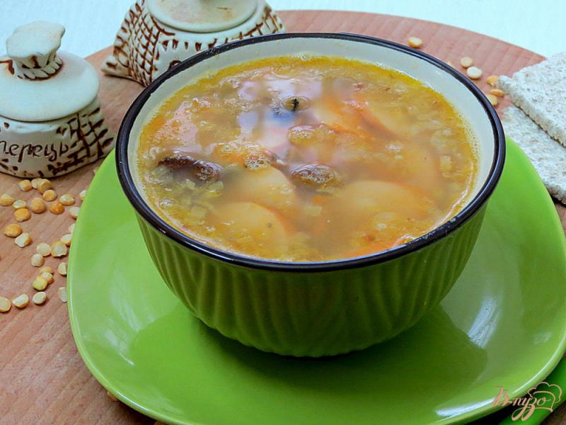 Фото приготовление рецепта: Суп пюре гороховый с копчёностями и сосисками шаг №8