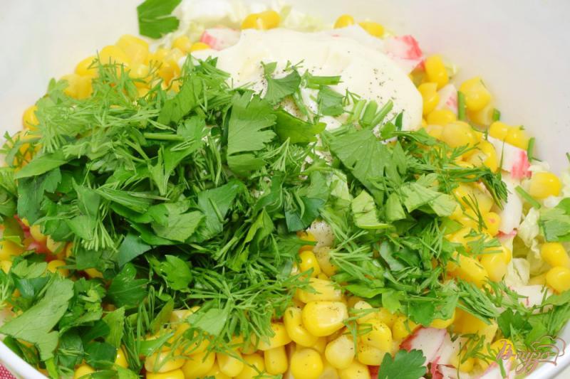 Фото приготовление рецепта: Крабовый салат по-быстрому шаг №4