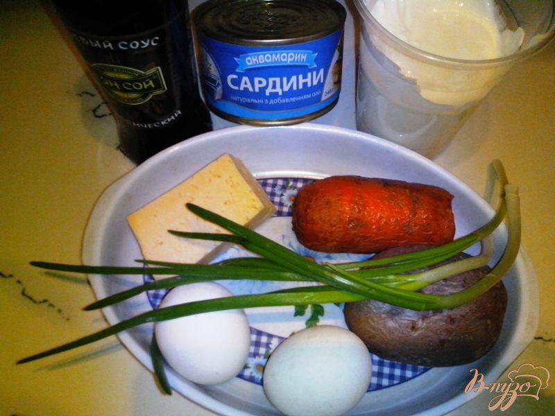 Фото приготовление рецепта: Закусочные шарики с сардиной шаг №1