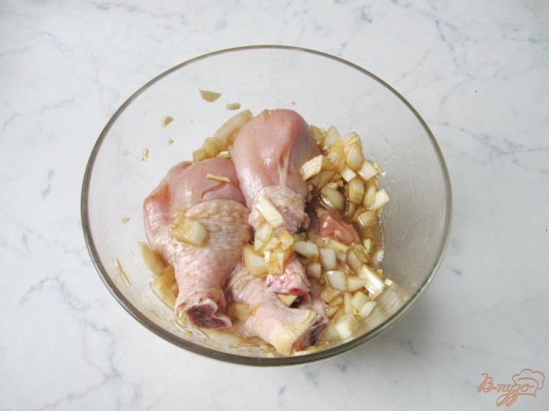 Фото приготовление рецепта: Жаркое из курицы в стеклянной банке шаг №5