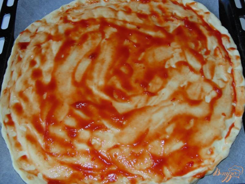 Фото приготовление рецепта: Пицца с вешенками шаг №5