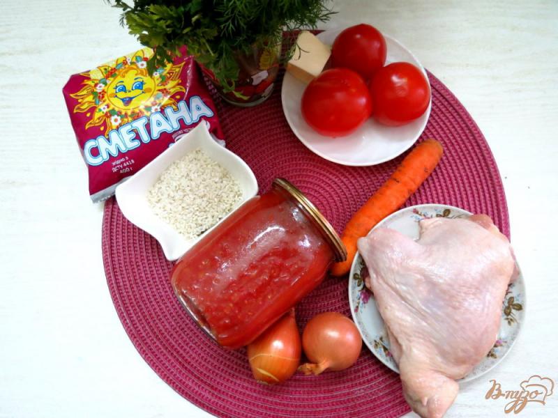Фото приготовление рецепта: Польский томатный суп (Zupa pomidorowa) шаг №1