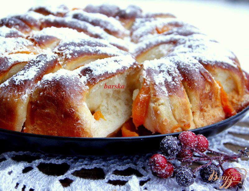 Фото приготовление рецепта: Пирог с персиками шаг №13