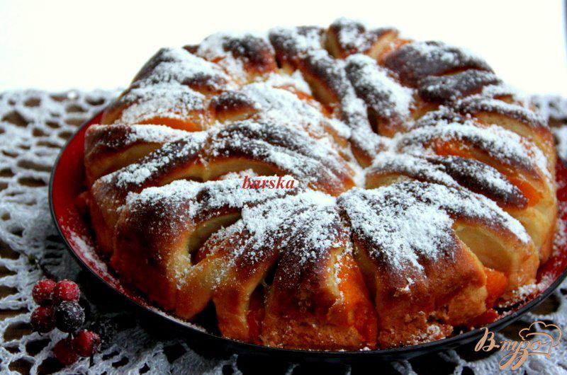 Фото приготовление рецепта: Пирог с персиками шаг №12