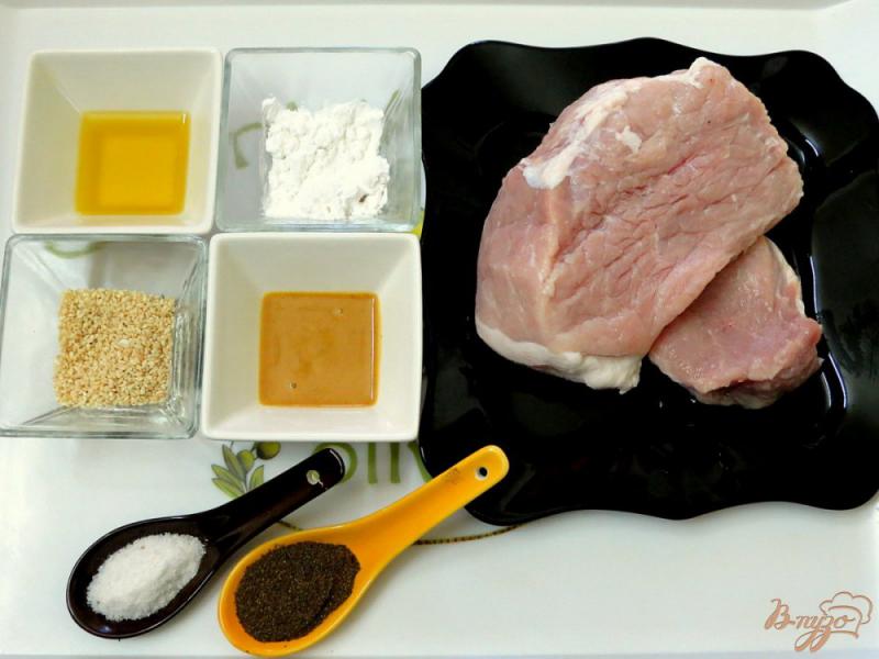 Фото приготовление рецепта: Свинина с кунжутом шаг №1