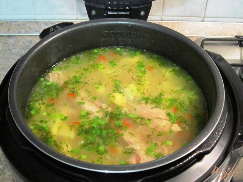 Фото приготовление рецепта: Суп с курицей и клецками в мультиварке шаг №9
