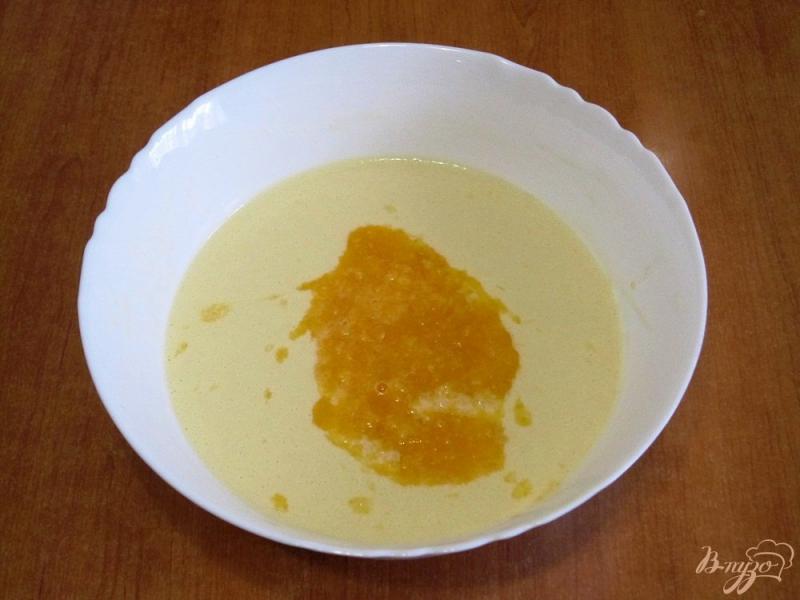 Фото приготовление рецепта: Блины с мандариновым пюре шаг №7