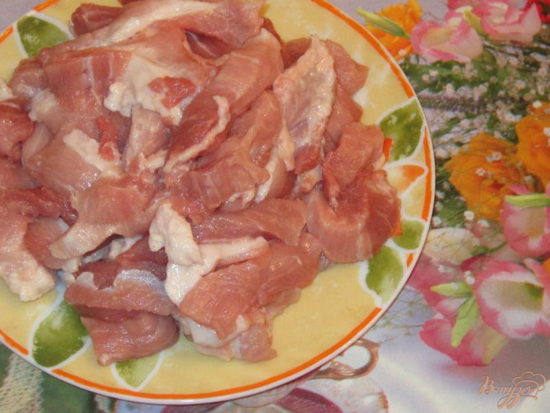 Фото приготовление рецепта: Свинина в остром соусе со спагетти шаг №2