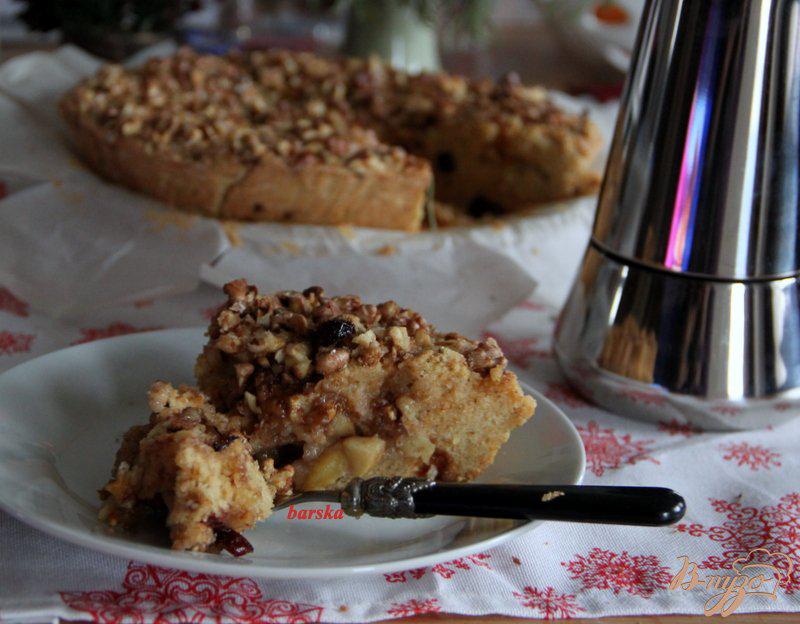 Фото приготовление рецепта: Яблочный пирог на мацовой муке шаг №7